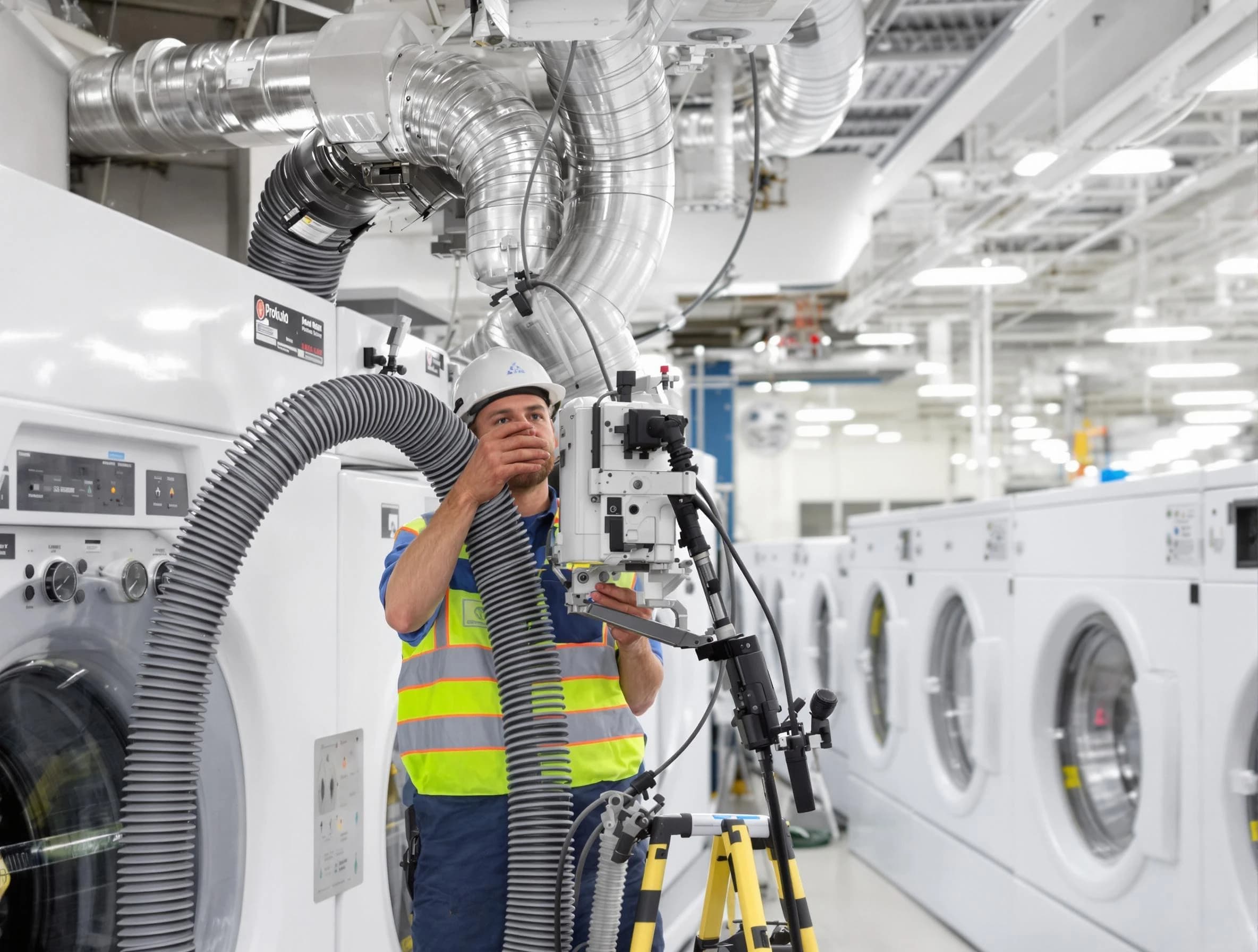 Innsbrook Dryer Vent Cleaning team performing commercial-grade dryer vent cleaning at a business facility in Innsbrook