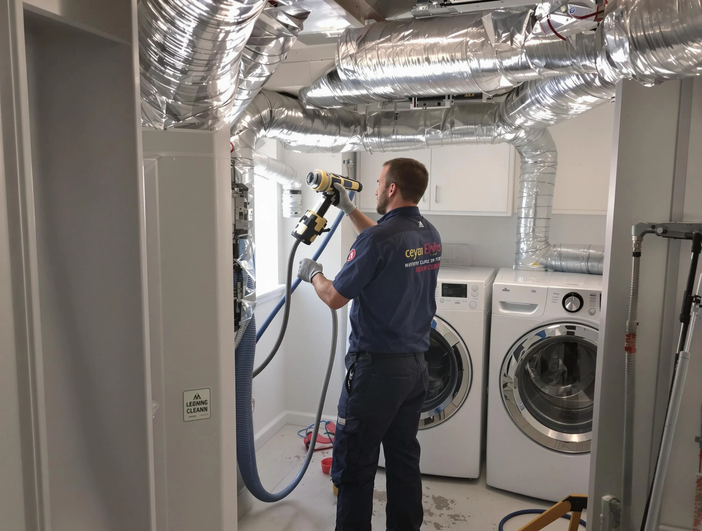 Innsbrook Dryer Vent Cleaning specialist using advanced equipment for thorough duct cleaning in Innsbrook