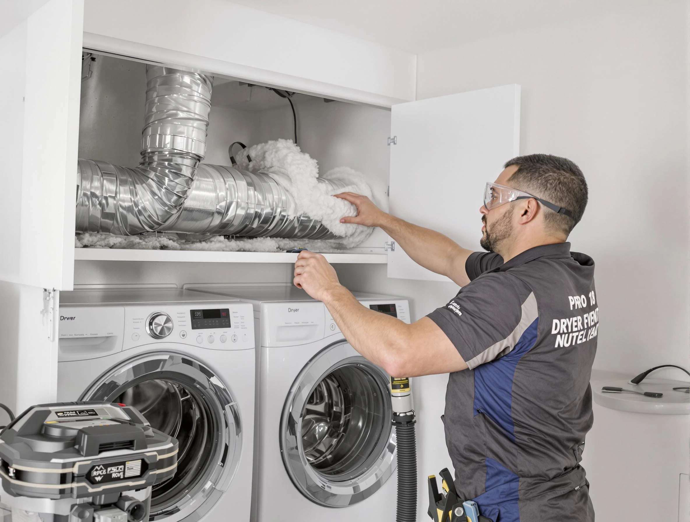 Innsbrook Dryer Vent Cleaning certified technician performing specialized gas dryer vent cleaning in Innsbrook